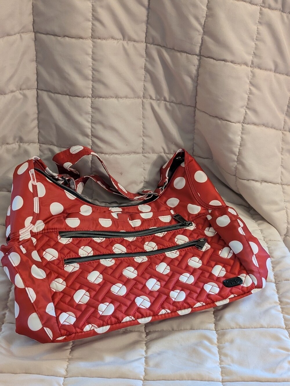 Lug Camper Red and White Polka Dot Quilted (Minnie Mouse)